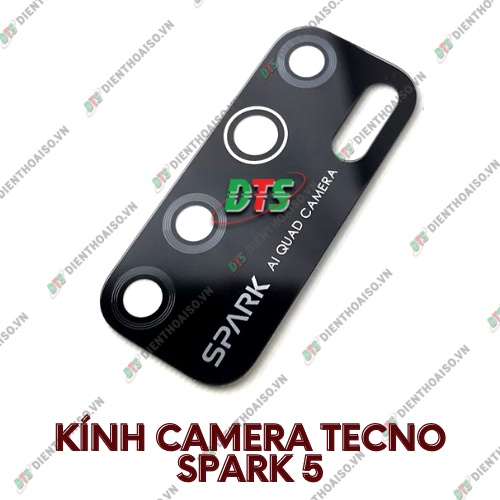 Kính camera tecno spark 5 kèm keo dán