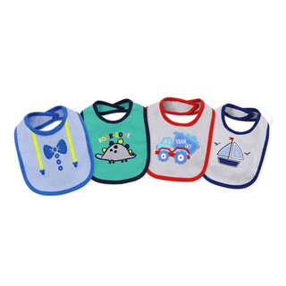 Set 4 yếm dán cotton sơ sinh