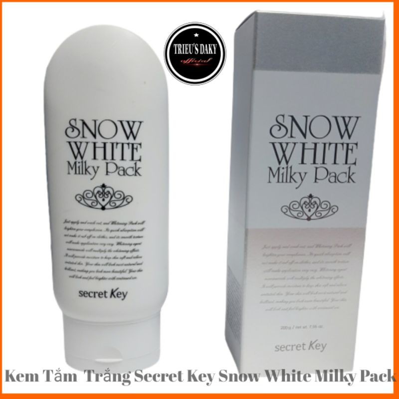 Kem Tắm Trắng Secret Key Snow White Milky Pack 200ml