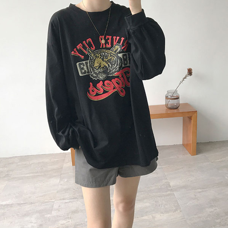 Áo Thun Dài Tay Phong Cách Hàn Quốc Năng Động Trẻ Trung Dành Cho Nữ