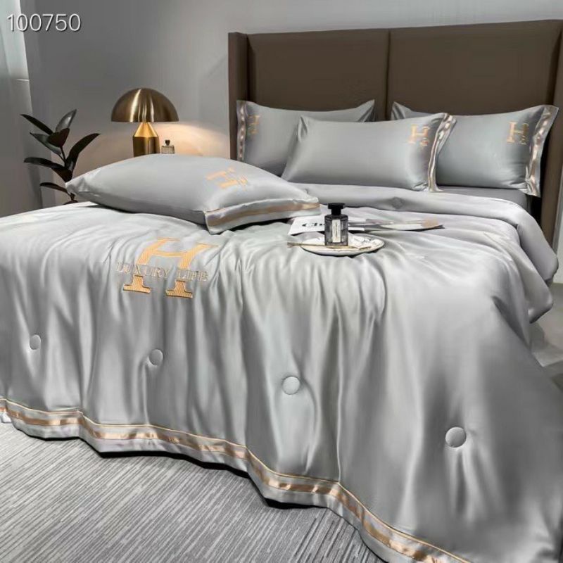 Bộ chăn ga gối nhập khẩu chăn trần hè Hasuko.phi lụa chữ H đủ màu đủ kích thước