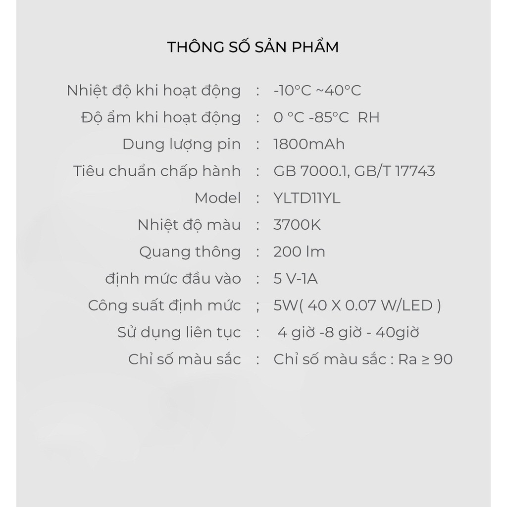 Đèn bàn LED Xiaomi Yeelight (đỏ / trắng gấp gọn, đèn thông minh đọc sách, bảo vệ mắt, sạc pin, YTD11YL, SHS Vietnam