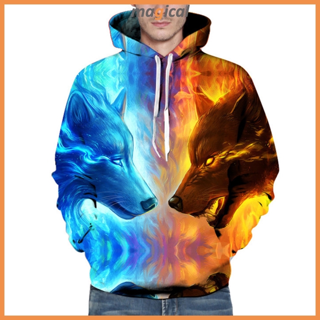 Áo hoodie họa tiết sói 3D cá tính cho nam nữ | BigBuy360 - bigbuy360.vn