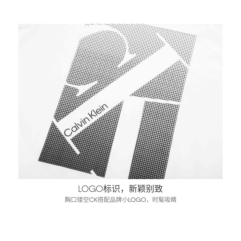 Áo Thun Cotton Ngắn Tay Cổ Tròn In Logo Calvin Klein CK Cho Nam