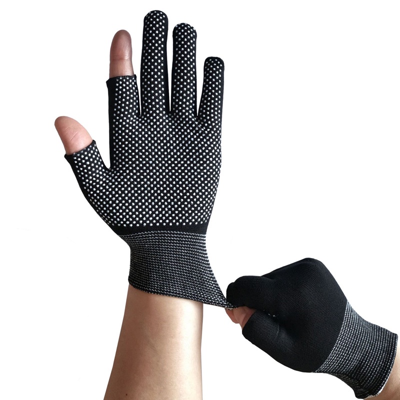 1 Đôi Găng Tay Nylon Thể Thao Hở Ngón Chống Trượt Có Thể Chạm Màn Hình Cảm Ứng Cho Nam Nữ