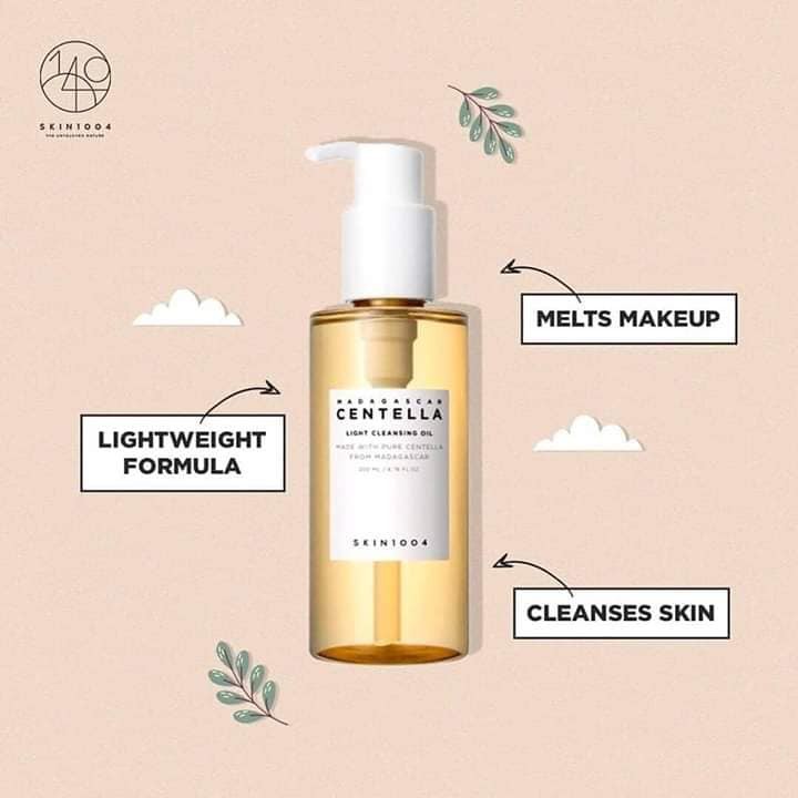 Bộ 3 SP Giúp Giảm Mụn Chiết Xuất Rau Má Skin1004 Madagascar Centella (Tẩy Trang 200ml + SRM 125ml +Serum 100ml)