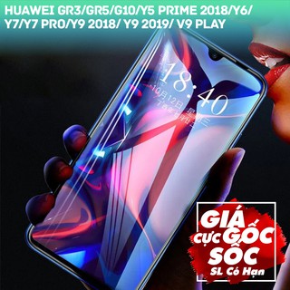 Kính cường lực Full màn cho Huawei GR3/GR5/G10/Y5/Y6/Y7/Y7 Pro/Y9 2018/ Y9 2019/ V9 Play hiệu Webphukien