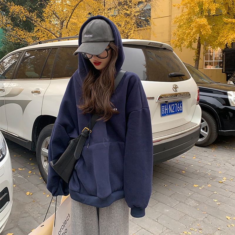 Áo hoodie tay dài in chữ thời trang Hàn Quốc | BigBuy360 - bigbuy360.vn