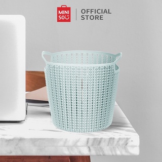 Thùng đựng đồ Miniso hình tròn (Xanh)