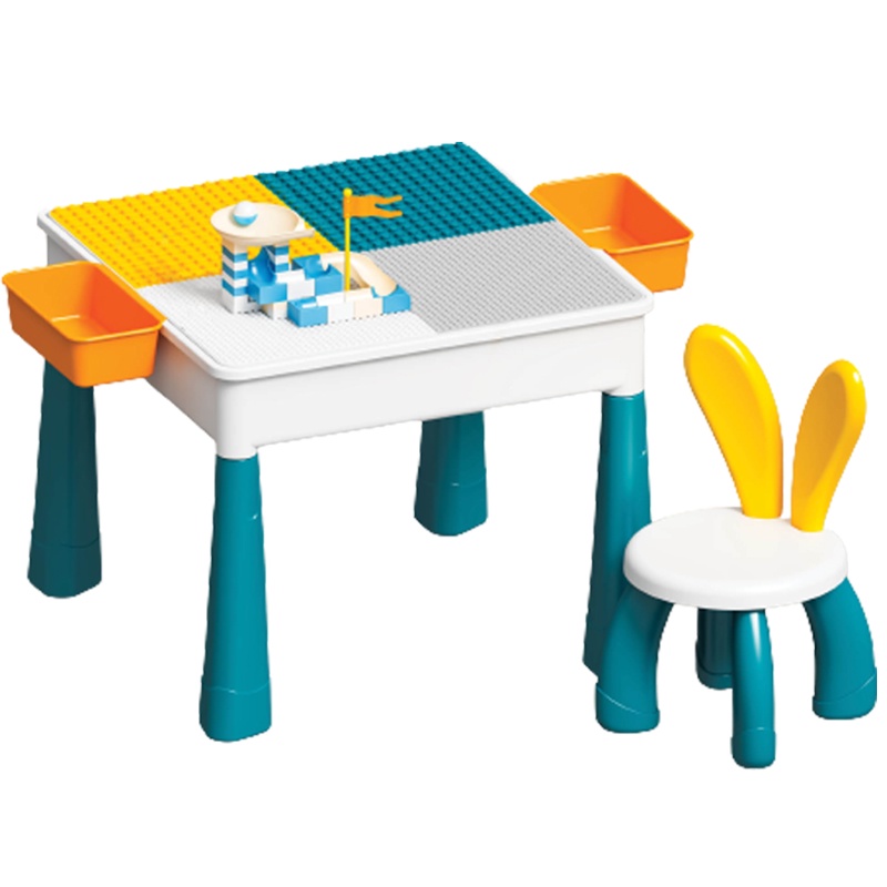 [Size lớn Tặng kèm 110CT lego] BỘ BÀN GHẾ LEGO ĐA NĂNG CÓ THỂ THÁO RỜI LÀM BÀN HỌC - Tặng ghế tai thỏ