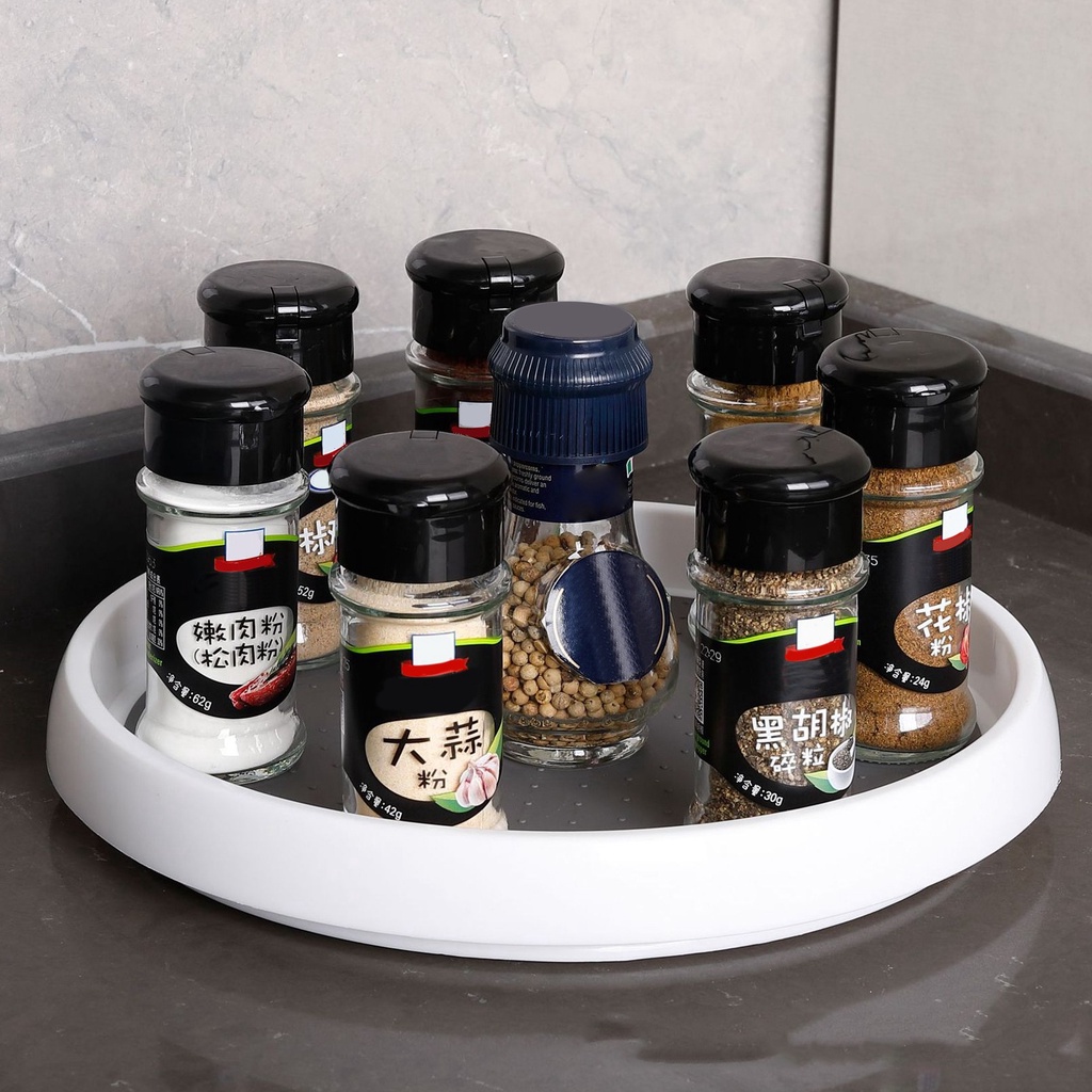 Wyoming060 Storage Rack Large Rotating Single‑layer Desktop Kitchen Spice for Cabinets
