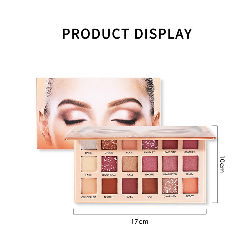 Bảng phấn mắt 18 màu MIXDAIR với màu lì và màu nhũ trang điểm lâu trôi chống thấm nước 28.8g | BigBuy360 - bigbuy360.vn