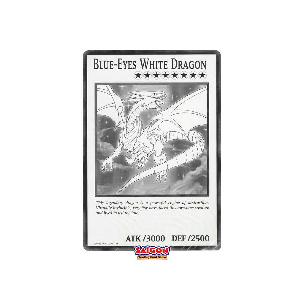 Bài YugiOh! Khổ Lớn Blue-Eyes White Dragon - Chính Hãng Konami