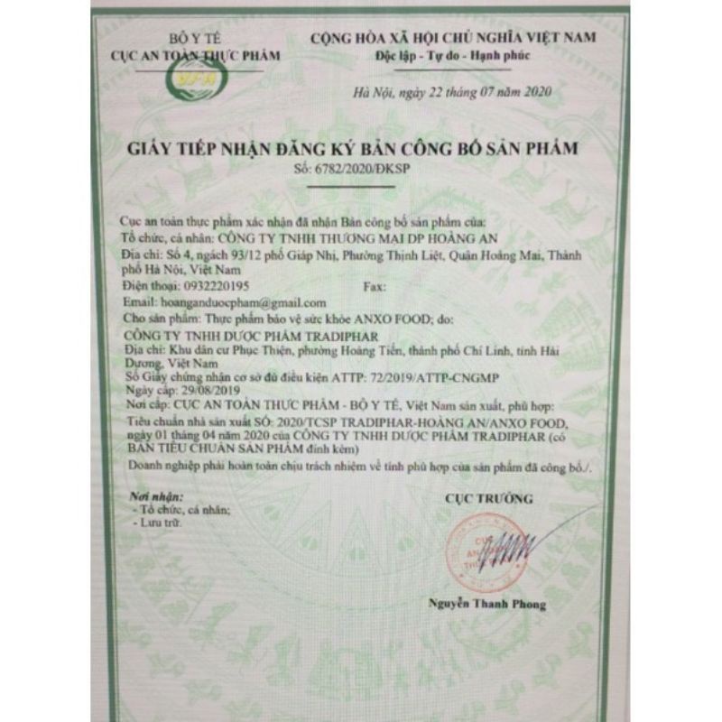 Chất xơ ANXO GOOD, hết táo bón sau 5 đến 7 ngày