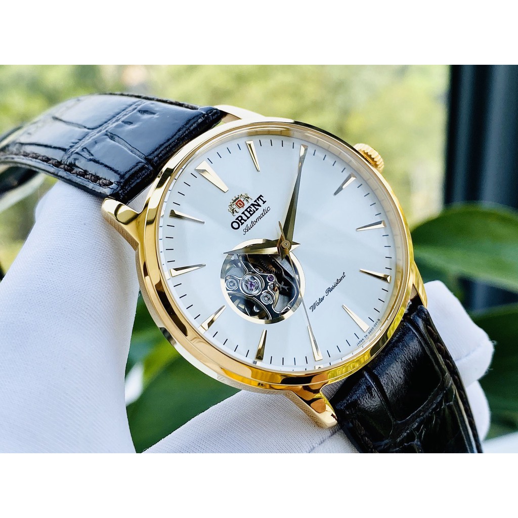 Đồng hồ nam chính hãng Orient Esteem Gen 2 Gold dial FAG02003W0 - Máy cơ tự động - Kính cứng