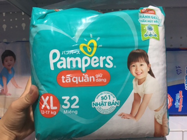 TÃ QUẦN GIỮ DÁNG PAMPERS M40. L36. XL32
