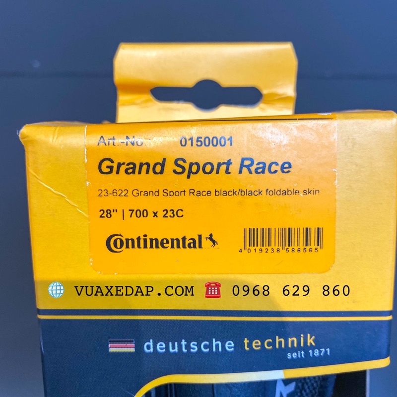 Lốp Continental Grand Sport Race 700x23C (Made in China - Hàng chính hãng)