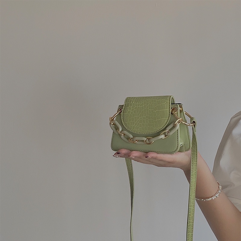 Túi xách đeo chéo phối dây xích thời trang dành cho nữ