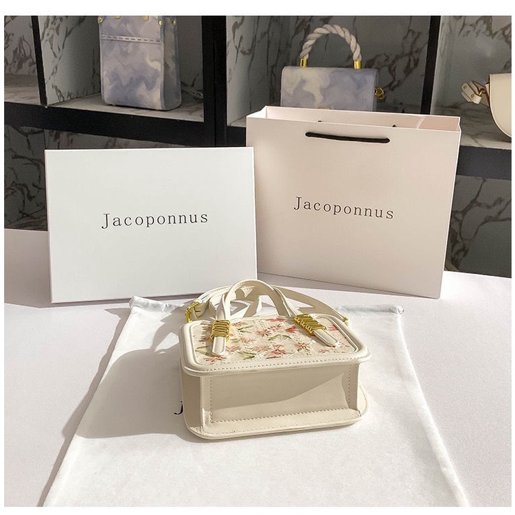 Túi đeo chéo mini Thiết kế ban đầu phù hợp 2022 mùa xuân và mùa hè Túi bánh quy đeo chéo đeo vai di động hình vuông Retro mới túi vuông