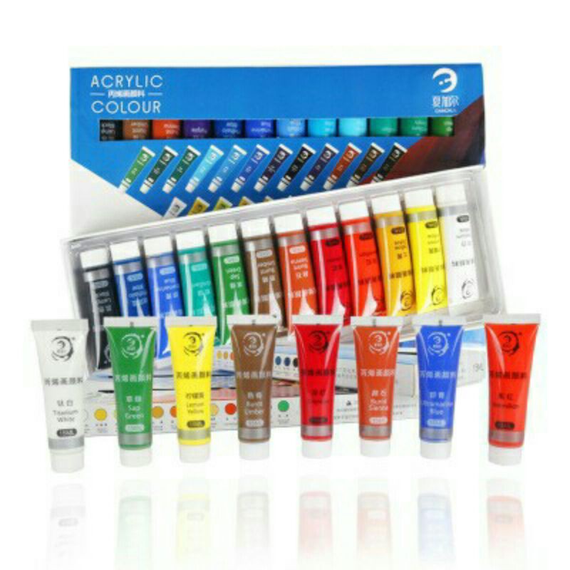 Bộ 12  Màu vẽ acrylic 15ml