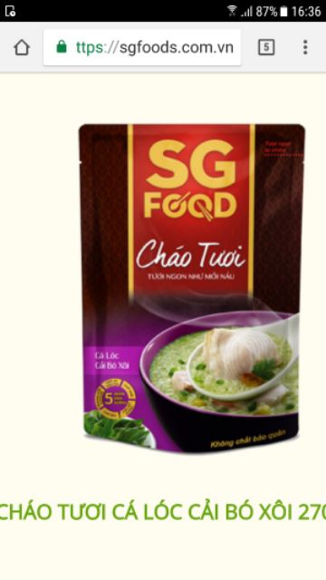 Combo 12 gói cháo tươi Sài gòn food