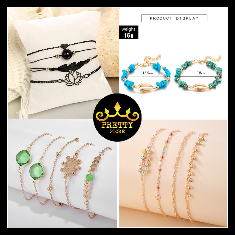 Set Vòng Tay Thiết Kế Đơn Giản Mang Phong Cách Mùa Hè Siêu Xinh