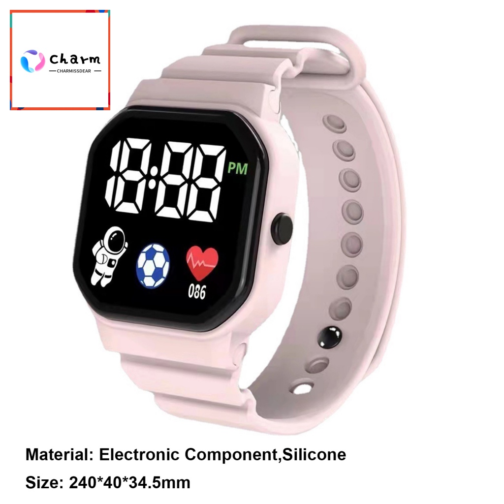 Đồng Hồ Điện Tử Siêu Nhẹ Màn Hình LED Kỹ Thuật Số Thời Trang Cho Học Sinh