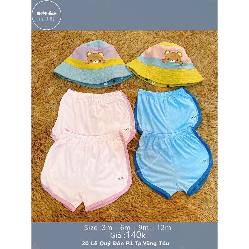 Nous Bộ 2 Quần Cộc Petit size 3 -18 Tháng