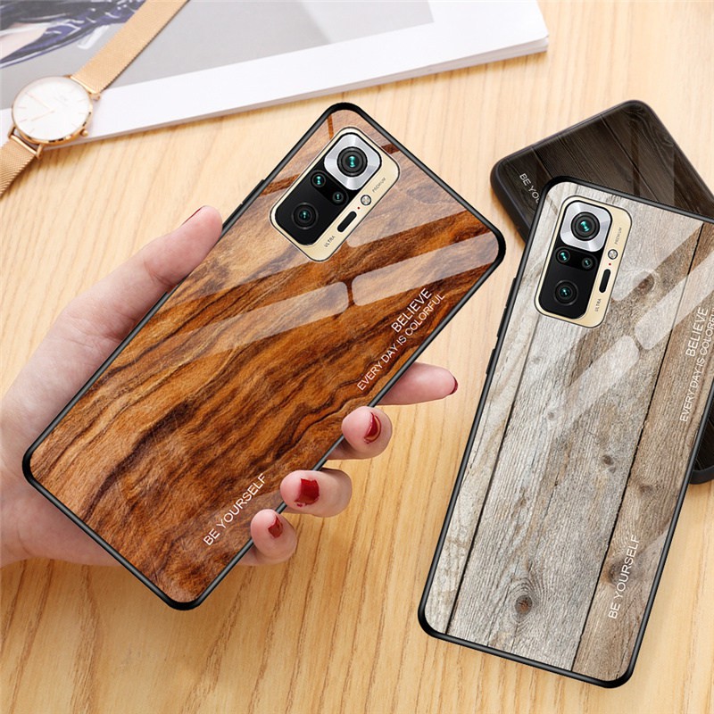 Ốp Điện Thoại Mặt Kính Chống Sốc Cho Xiaomi Redmi Note10 Note10S Note 10 S 10S Pro 10
