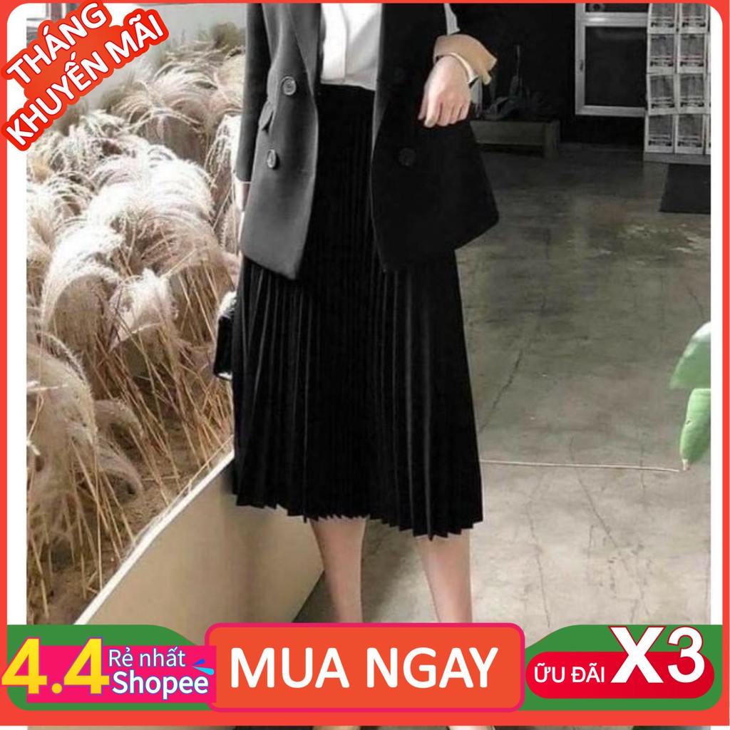 CHÁN VÁY XẾP LY DÁNG DÀI HÀNG ĐẸP LOẠI 1