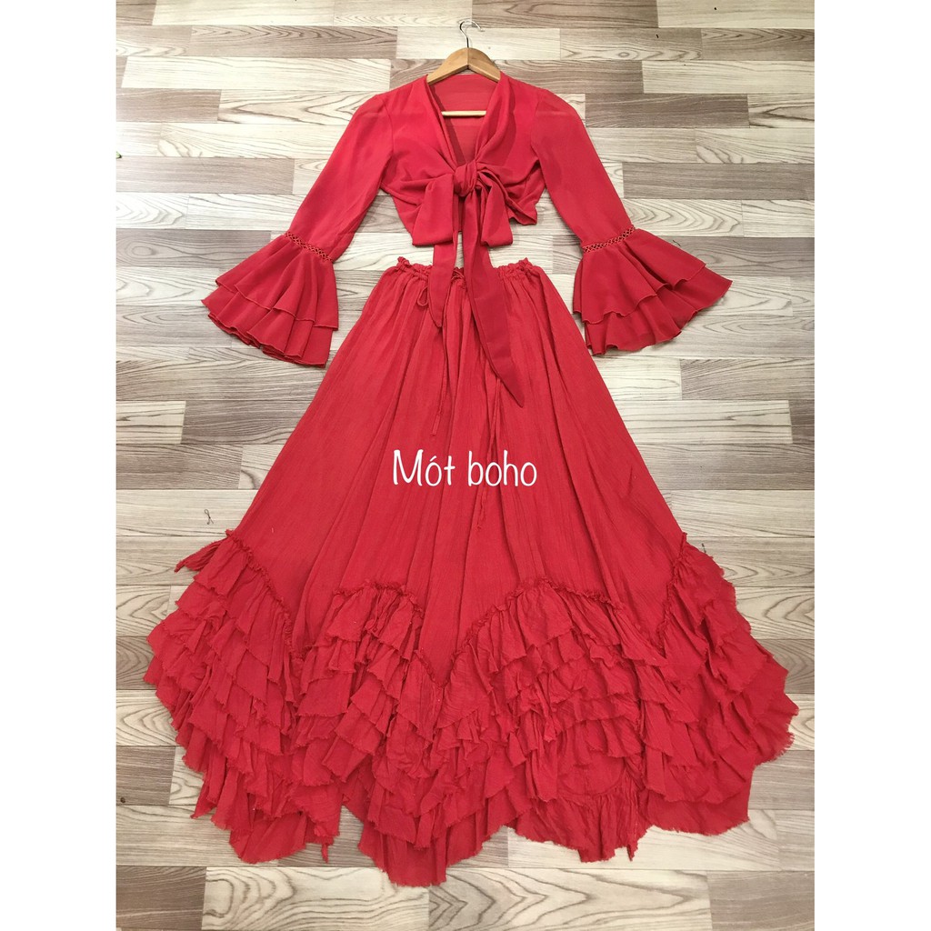 Chân váy xô bèo tầng