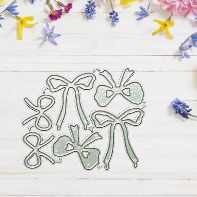 QQ Khuôn Cắt Giấy Kim Loại Hình Nơ Xinh Xắn