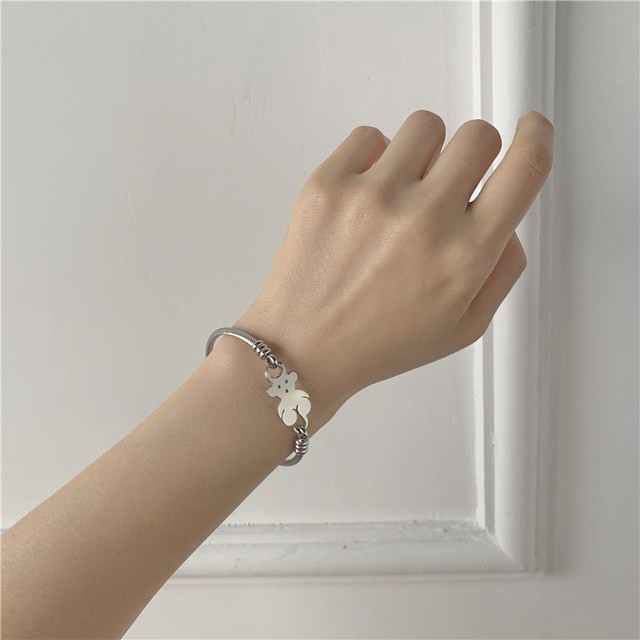 Vòng Tay Hai Lớp Đính Hạt Hình Gấu Dễ Thương Phong Cách Hàn Quốc Cho Nữ | BigBuy360 - bigbuy360.vn