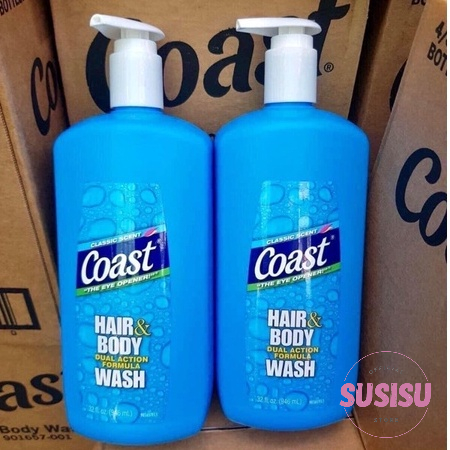 Sữa tắm nam Coast Hair & Body Wash Classic  / Sữa tắm gội nam 2 trong 1 Coast