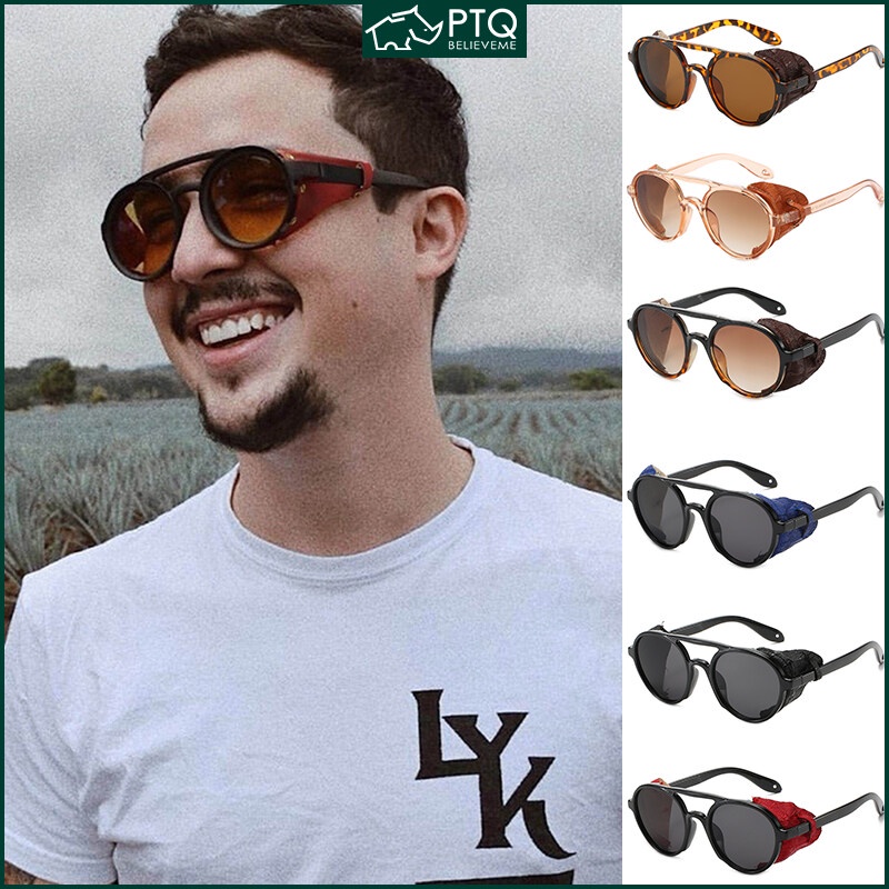 Kính Mát Tròn PTQ Chống Tia UV400 Phong Cách Gothic