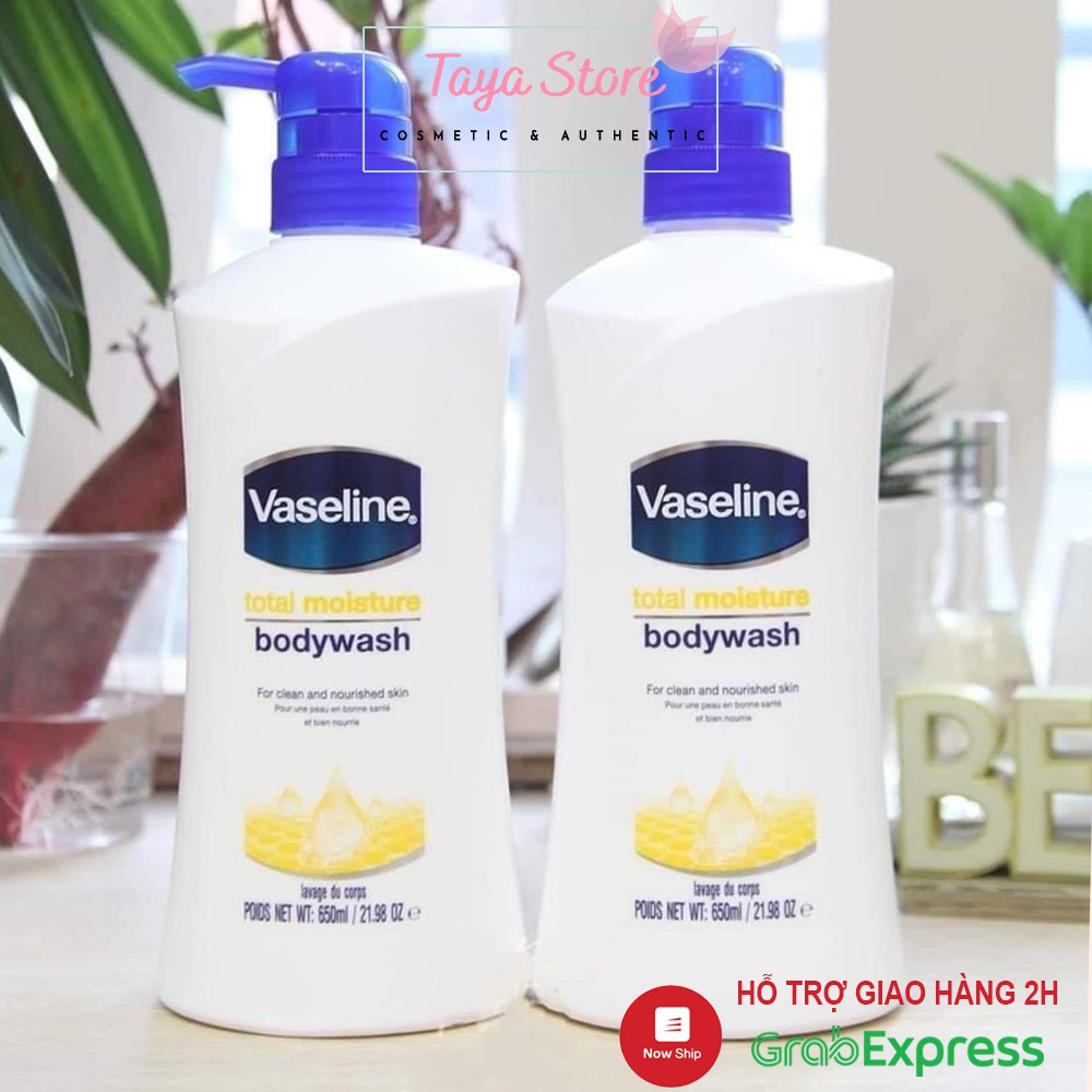 Sữa Tắm Vaseline Total Moisture Body Wash 650ml dưỡng ẩm cho làn da khô