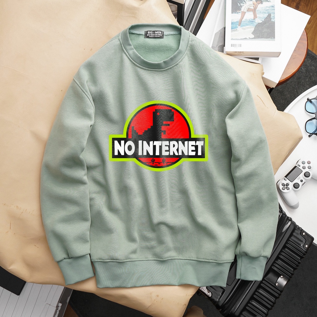 Bigsize - Áo sweater big size 85-130kg in hình khủng long