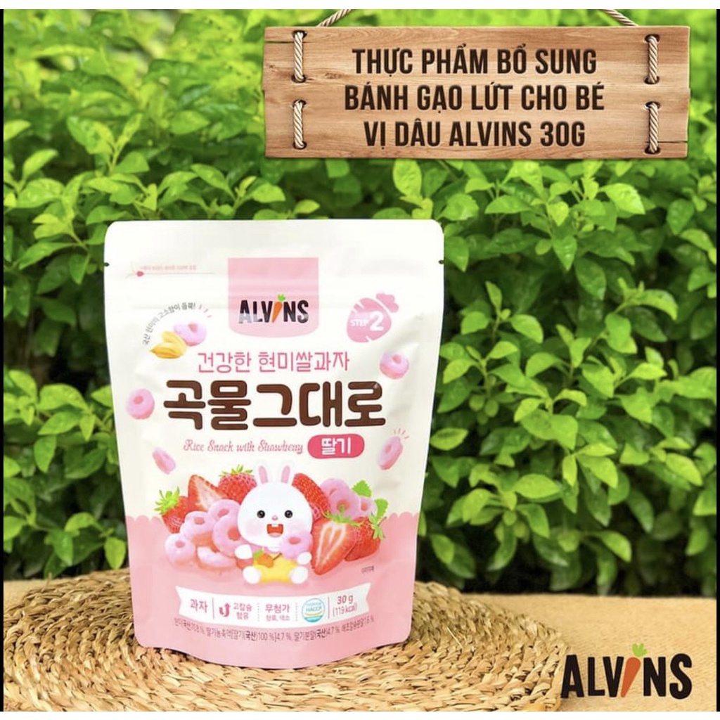 Bánh gạo ăn dặm cho bé Alvins Hàn Quốc, bánh gạo bỏng hữu cơ cho bé từ 6 tháng. Date 10/5/2022 - Sweet Baby House