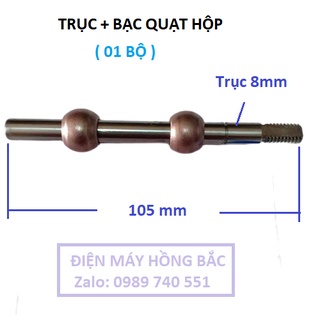 Bộ trục -bạc quạt hộp, quạt chia gió dài 105mm