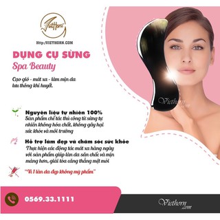Mátxa cạo gió sừng hình chữ S:giúp kị gió,làm đẹp,lưu thông khí huyết
