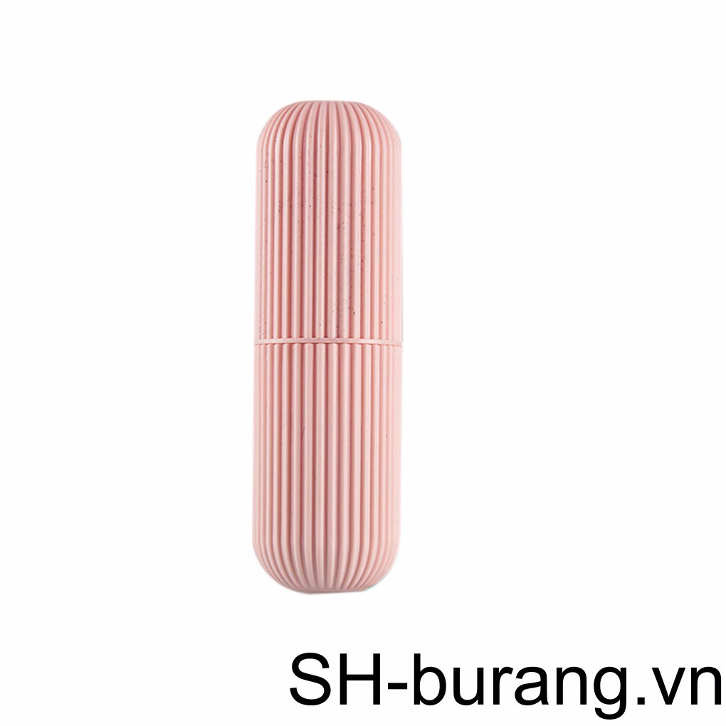 Giá Đỡ Bàn Chải Đánh Răng Bằng Nhựa Họa Tiết Kẻ Sọc Tiện Dụng Khi Đi Du Lịch