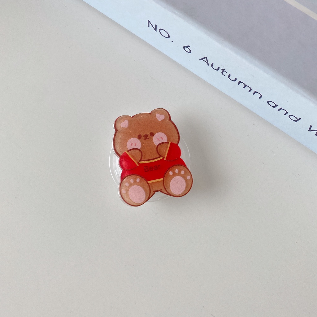 Giá Đỡ Điện Thoại acrylic Hình Thỏ Hoạt Hình 3D Đơn Giản Chống Rơi Tiện Dụng