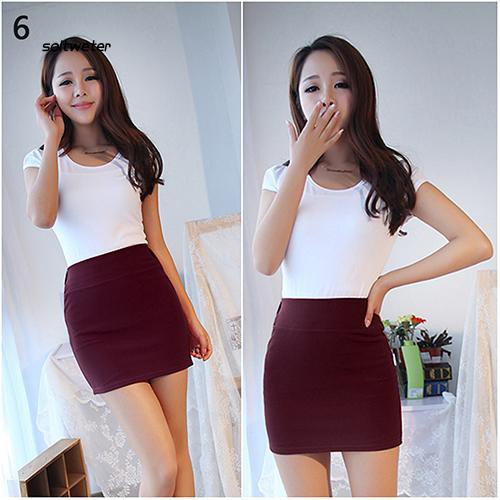 Chân váy bút chì ngắn màu trơn thời trang nữ tính