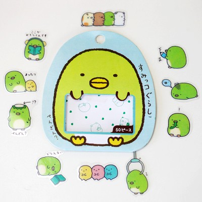 Sticker Summiko Gurashi Gói 55 Miếng PVC Trong Suốt Trang Trí Sổ Dễ Thương