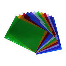 Tập chia file nhựa 1 - 10 lá các màu khác nhau, có đục lỗ