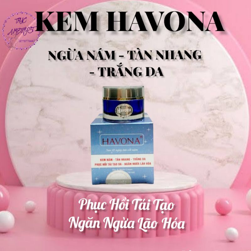 KEM NGỪA NÁM TRẮNG DA HAVONA (BLUE)