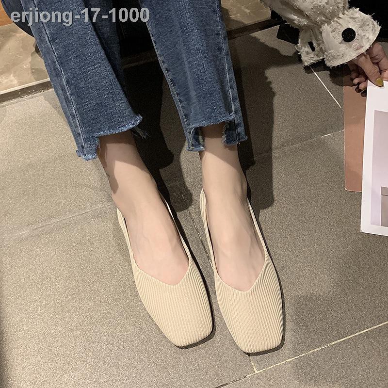 ☊❐℡Giày búp bê nữ đế bệt mũi vuông phong cách Hàn Quốc | BigBuy360 - bigbuy360.vn