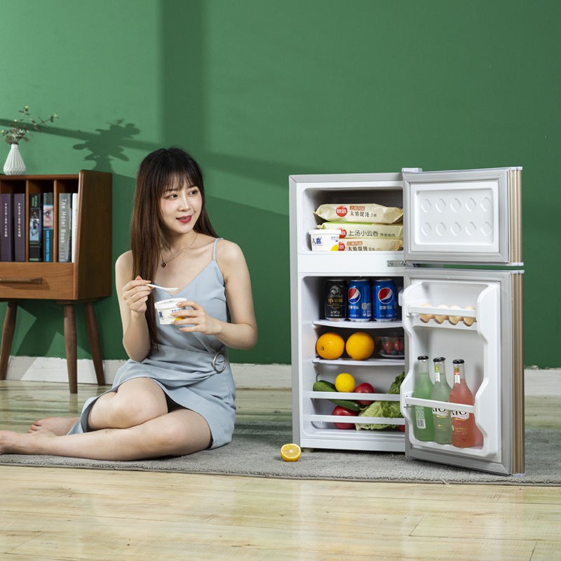 Bảo hành toàn quốc tủ lạnh nhỏ gia đình ký túc xá điện đông ưu đãi đặc biệt mini hai cửa ba <