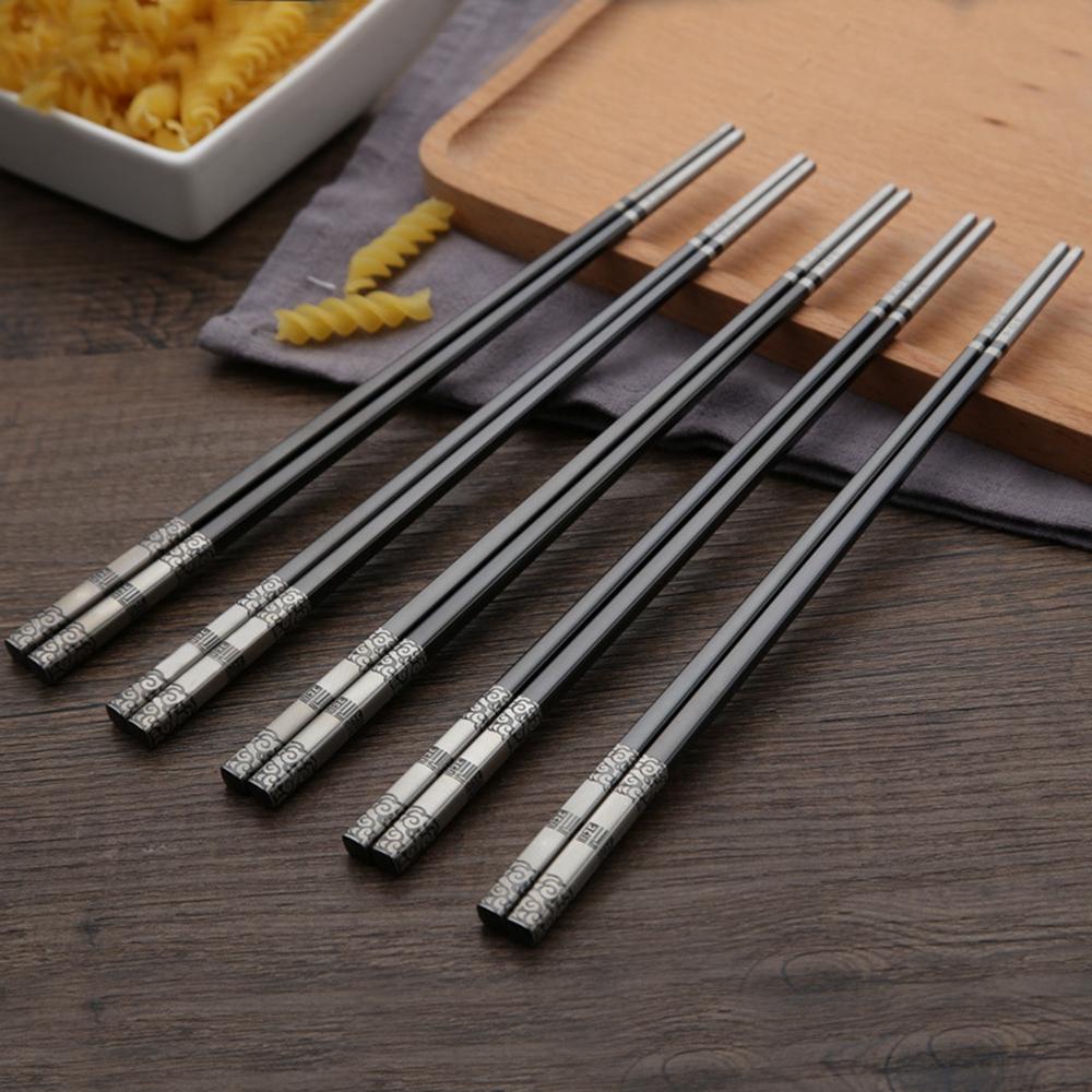 Đũa inox 304 chống bỏng thiết kế đơn giản sang trọng phong cách Hàn Quốc