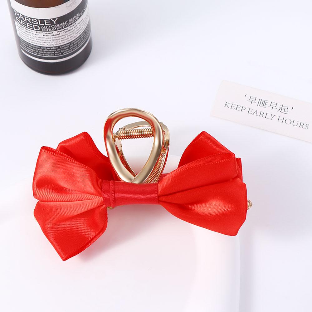 NICKOLAS Kẹp Tóc Kim Loại Hình Nơ Sau Lưng Phong Cách Vintage Thanh Lịch Cho Nữ